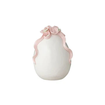 Uovo con fiocco in ceramica grande