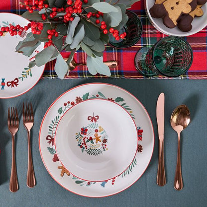 Servizio di piatti 18pz Christmas Carol Tognana