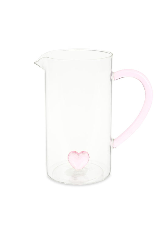 Brocca in vetro con cuore Nuvole di Stoffa