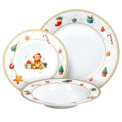 Servizio di piatti 18pz Christmas Fairy Tale Tognana